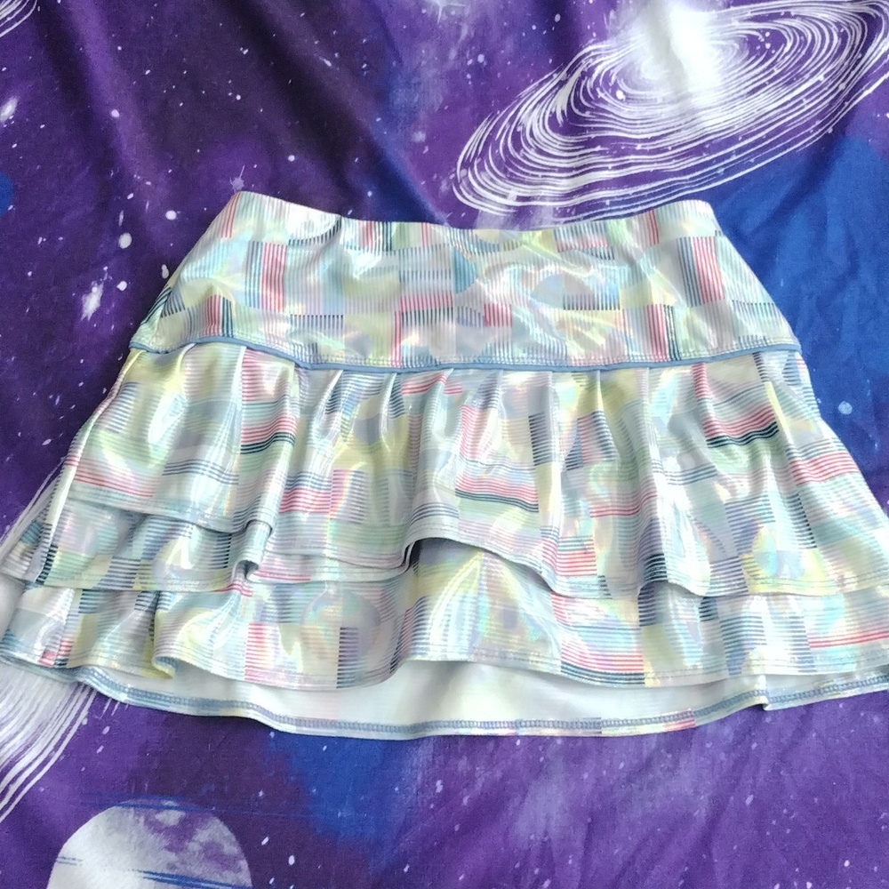 Girls Lucky in Love metallic tennis skirt size Large 14
